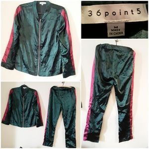 36point5 Vintage Women Medium Silky Track Suit